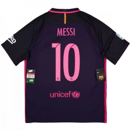 Fotbalové dres Barcelona Messi 10 2016-17 Retro Venkovní Krátký Rukáv