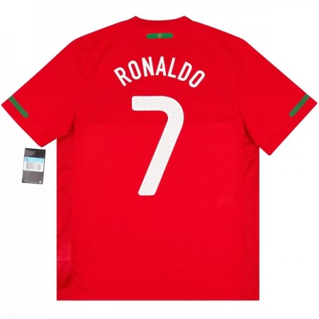Fotbalové dres Portugalsko Ronaldo 7 2010 Retro Domácí Krátký Rukáv