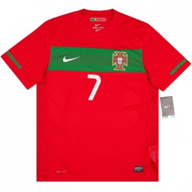 Fotbalové dres Portugalsko Ronaldo 7 2010 Retro Domácí Krátký Rukáv