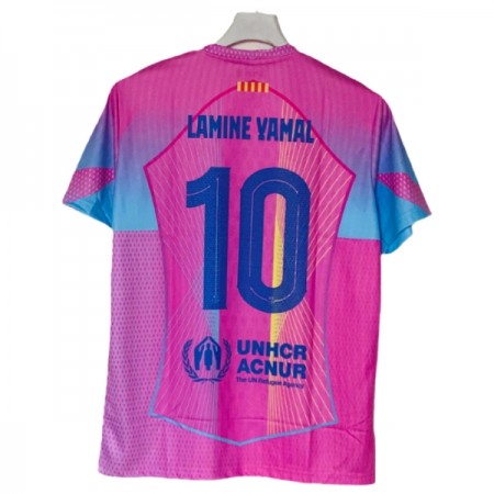 Fotbalové dres Barcelona Lamine Yamal 10 2025-26 Červená Krátký Rukáv