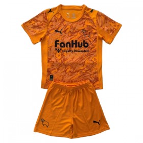 Fotbalový Komplet Derby County Brankářské Dětské 2025-26 Oranžový Krátký Rukáv (+ trenýrky)