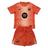 Fotbalový Komplet FC Barcelona Brankářské Dětské 2025-26 Oranžový Krátký Rukáv (+ trenýrky)