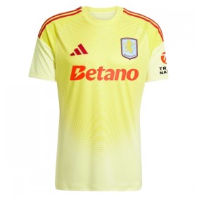 Fotbalové dres Aston Villa Brankářské 2025-26 Žlutá Krátký Rukáv