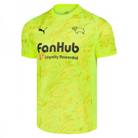 Fotbalové dres Derby County Brankářské 2025-26 Žlutá Krátký Rukáv