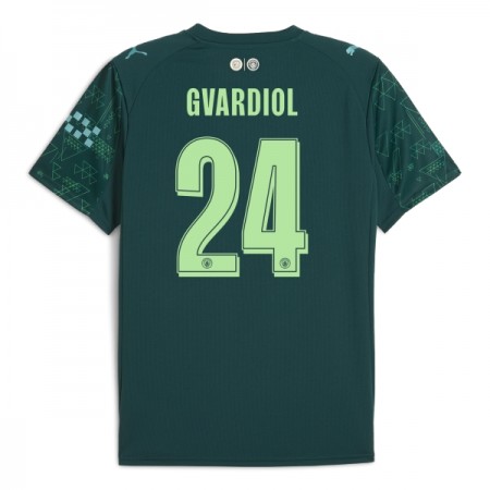 Fotbalové dres Manchester City Gvardiol 24 EA Sport Čtvrtý 2025-26 Krátký Rukáv