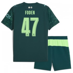 Fotbalový Komplet Manchester City Foden 47 EA Sport Dětské Čtvrtý 2025-26 Krátký Rukáv (+ trenýrky)