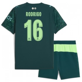 Fotbalový Komplet Manchester City Rodrigo 16 EA Sport Dětské Čtvrtý 2025-26 Krátký Rukáv (+ trenýrky)