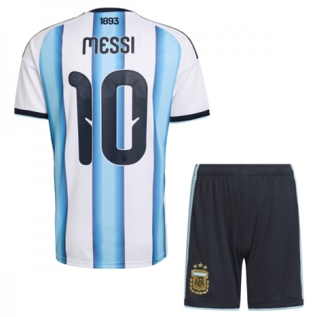 Fotbalový Komplet Argentina Messi 10 Dětské Domácí Mistrovství Světa 2026 Krátký Rukáv (+ trenýrky)