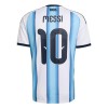 Fotbalový Komplet Argentina Messi 10 Dětské Domácí Mistrovství Světa 2026 Krátký Rukáv (+ trenýrky)