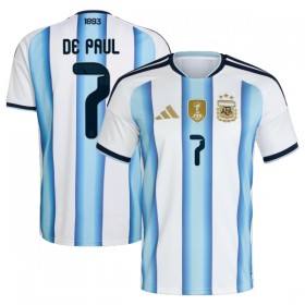 Fotbalové dres Argentina De Paul 7 Domácí Mistrovství Světa 2026 Krátký Rukáv