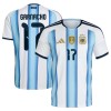 Fotbalové dres Argentina Garnacho 17 Domácí Mistrovství Světa 2026 Krátký Rukáv