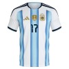 Fotbalové dres Argentina Garnacho 17 Domácí Mistrovství Světa 2026 Krátký Rukáv