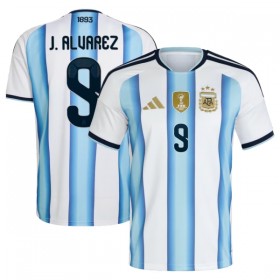 Fotbalové dres Argentina J. Alvarez 9 Domácí Mistrovství Světa 2026 Krátký Rukáv