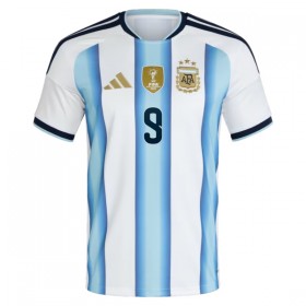 Fotbalové dres Argentina J. Alvarez 9 Domácí Mistrovství Světa 2026 Krátký Rukáv