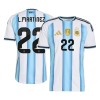 Fotbalové dres Argentina Lautaro Martinez 22 Domácí Mistrovství Světa 2026 Krátký Rukáv