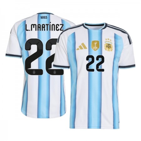 Fotbalové dres Argentina Lautaro Martinez 22 Domácí Mistrovství Světa 2026 Krátký Rukáv