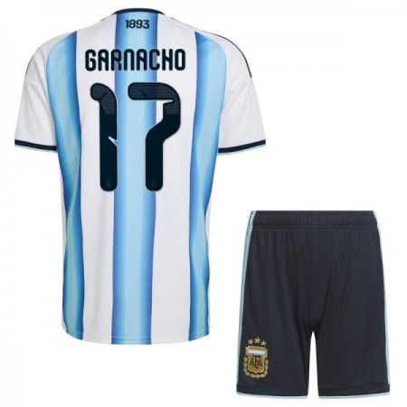 Fotbalový Komplet Argentina Garnacho 17 Dětské Domácí Mistrovství Světa 2026 Krátký Rukáv (+ trenýrky)