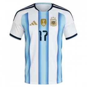 Fotbalový Komplet Argentina Garnacho 17 Dětské Domácí Mistrovství Světa 2026 Krátký Rukáv (+ trenýrky)
