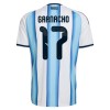 Fotbalový Komplet Argentina Garnacho 17 Dětské Domácí Mistrovství Světa 2026 Krátký Rukáv (+ trenýrky)