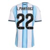 Fotbalový Komplet Argentina Lautaro Martinez 22 Dětské Domácí Mistrovství Světa 2026 Krátký Rukáv (+ trenýrky)