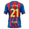 Fotbalový Komplet FC Barcelona F. De Jong 21 Dětské Čtvrtý 2025-26 Krátký Rukáv (+ trenýrky)