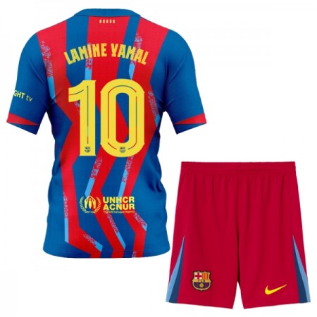 Fotbalový Komplet FC Barcelona Lamine Yamal 10 Dětské Čtvrtý 2025-26 Krátký Rukáv (+ trenýrky)