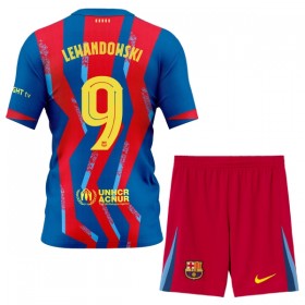 Fotbalový Komplet FC Barcelona Lewandowski 9 Dětské Čtvrtý 2025-26 Krátký Rukáv (+ trenýrky)
