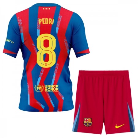 Fotbalový Komplet FC Barcelona Pedri 8 Dětské Čtvrtý 2025-26 Krátký Rukáv (+ trenýrky)