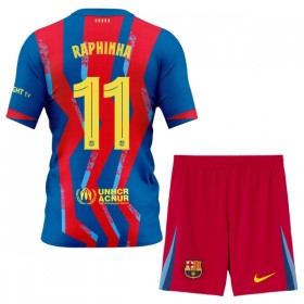 Fotbalový Komplet FC Barcelona Raphinha 11 Dětské Čtvrtý 2025-26 Krátký Rukáv (+ trenýrky)