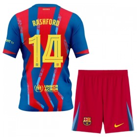 Fotbalový Komplet FC Barcelona Rashford 14 Dětské Čtvrtý 2025-26 Krátký Rukáv (+ trenýrky)