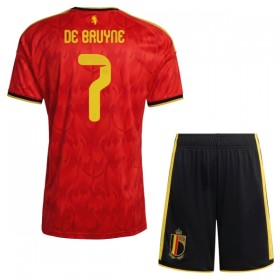 Fotbalový Komplet Belgie De Bruyne 7 Dětské Domácí Mistrovství Světa 2026 Krátký Rukáv (+ trenýrky)