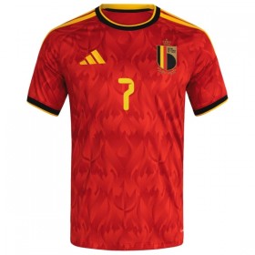 Fotbalový Komplet Belgie De Bruyne 7 Dětské Domácí Mistrovství Světa 2026 Krátký Rukáv (+ trenýrky)