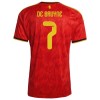 Fotbalový Komplet Belgie De Bruyne 7 Dětské Domácí Mistrovství Světa 2026 Krátký Rukáv (+ trenýrky)