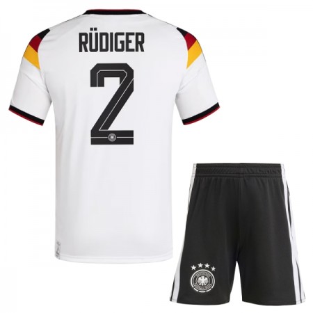 Fotbalový Komplet Německo Rudiger 2 Dětské Domácí Mistrovství Světa 2026 Krátký Rukáv (+ trenýrky)