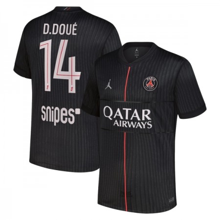 Fotbalové dres Paris Saint-Germain D. Doue 14 Jordan Čtvrtý 2025-26 Krátký Rukáv