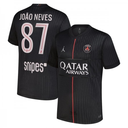 Fotbalové dres Paris Saint-Germain Joao Neves 87 Jordan Čtvrtý 2025-26 Krátký Rukáv