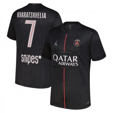 Fotbalové dres Paris Saint-Germain Kvaratskhelia 7 Jordan Čtvrtý 2025-26 Krátký Rukáv