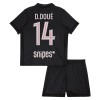 Fotbalový Komplet Paris Saint-Germain D. Doue 14 Jordan Dětské Čtvrtý 2025-26 Krátký Rukáv (+ trenýrky)