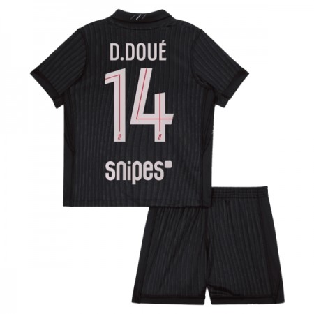 Fotbalový Komplet Paris Saint-Germain D. Doue 14 Jordan Dětské Čtvrtý 2025-26 Krátký Rukáv (+ trenýrky)