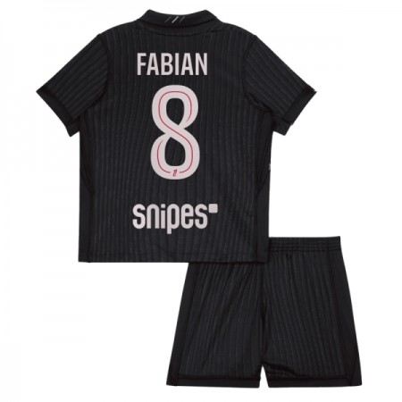 Fotbalový Komplet Paris Saint-Germain Fabian 8 Jordan Dětské Čtvrtý 2025-26 Krátký Rukáv (+ trenýrky)