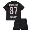 Fotbalový Komplet Paris Saint-Germain Joao Neves 87 Jordan Dětské Čtvrtý 2025-26 Krátký Rukáv (+ trenýrky)