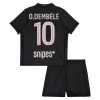 Fotbalový Komplet Paris Saint-Germain O. Dembele 10 Jordan Dětské Čtvrtý 2025-26 Krátký Rukáv (+ trenýrky)