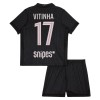 Fotbalový Komplet Paris Saint-Germain Vitinha 17 Jordan Dětské Čtvrtý 2025-26 Krátký Rukáv (+ trenýrky)