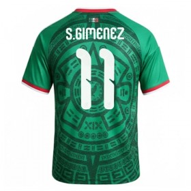 Fotbalové dres Mexiko S.Gimenez 11 Domácí Mistrovství Světa 2026 Krátký Rukáv
