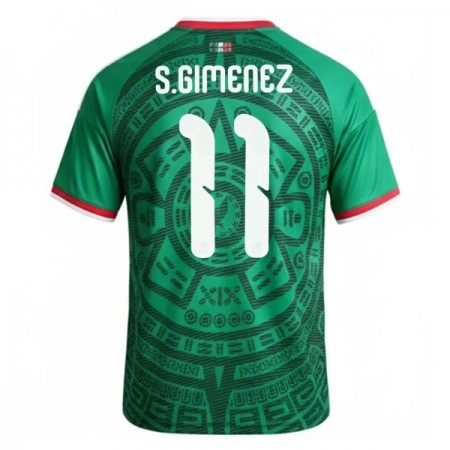 Fotbalové dres Mexiko S.Gimenez 11 Domácí Mistrovství Světa 2026 Krátký Rukáv