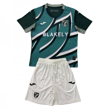Fotbalový Komplet Norwich City Dětské Venkovní 2025-26 Krátký Rukáv (+ trenýrky)
