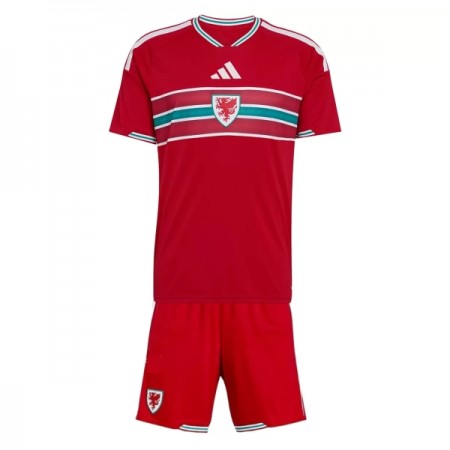 Fotbalový Komplet Wales Dětské Domácí Mistrovství Světa 2026 Krátký Rukáv (+ trenýrky)