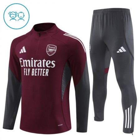 Arsenal Dětské Tréninkový Mikina Čtvrt Zip 2025-26 Červená