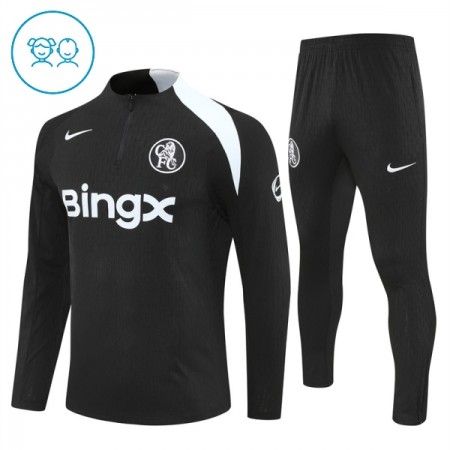 Chelsea Dětské Tréninkový Mikina Čtvrt Zip 2025-26 Černá