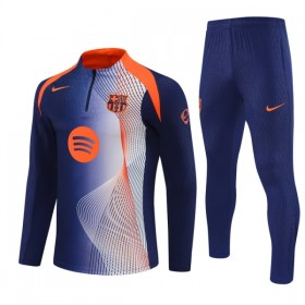 FC Barcelona Tréninkový Mikina Čtvrt Zip 2025-26 Modrá